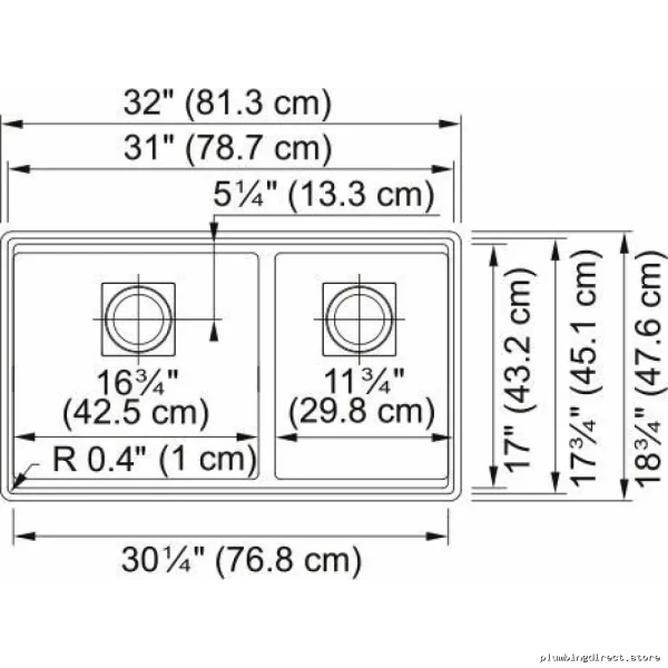 Franke Stone Grey Undermount Kitchen Sink 30.25 Inch Dual Bowl Granite Composite