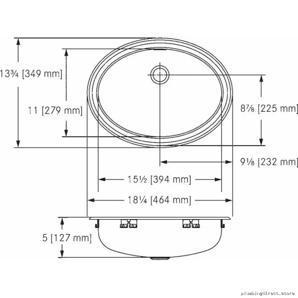 Franke V1418-5D Stainless Steel Drop-In Sink for Modern Bathrooms