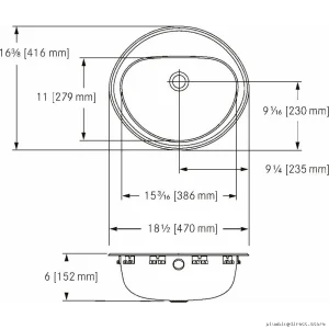 Franke V1619-6-3 Stainless Steel 3-Hole Drop-In Sink for Modern Bathrooms