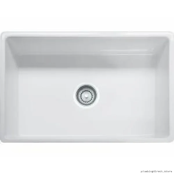 White 30 in 1 Bowl Apron Front Farmhouse Kitchen Sink by Franke