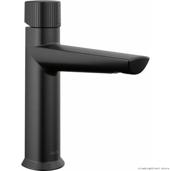 Galeon Matte Black Pop-Up Drain Single-Hole Bathroom Faucet 573-BLMPU-DST Delta - Image 3
