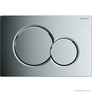 Geberit Polished Chrome Dual Flush Toilet Plate - Sigma01 115.770.21.5