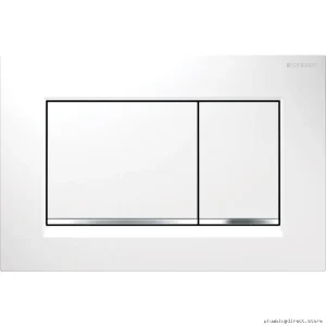 GEBERIT Sigma30 Dual-Flush Actuator Plate - White & Polished Chrome