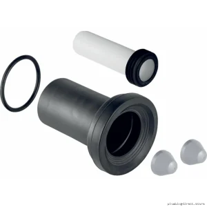 Gebertit Complete Toilet Bowl Connector & Mounting Kit | WhiteAlpine Finish