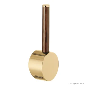 Brizo Odin Gold Bar Faucet with Wood Handle HLB177-PGWD