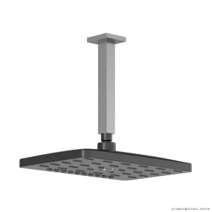 Grafik Premia Rain Shower Head Kit with Ceiling Mount Arm - Chrome/Black BF