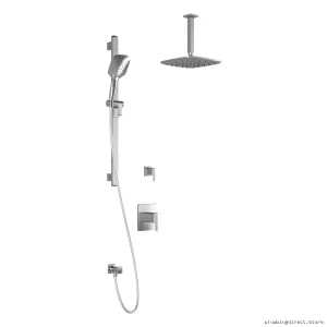 Grafik T2+ Chrome Vertical Ceiling Mount Thermostat Shower