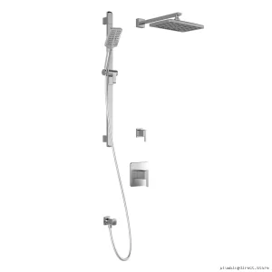 Grafik T2 Premia Chrome Thermostatic Shower System with Wall-Mount Arm