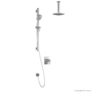 Grafik TCD1 Chrome Thermostatic Coaxial Shower System - Ceiling-Mounted Design for Precise Temperature Control