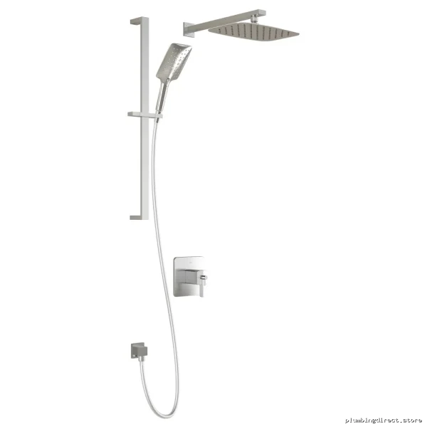 Grafik TCD1 Thermostatic Coaxial Shower System with Wall-Mounted Arm - Chrome Finish