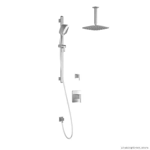 Grafik TD2 Plus Thermostatic Shower System - Vertical Ceiling Arm Chrome Finish