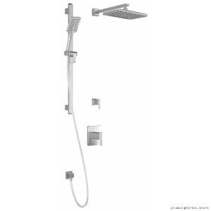 Grafik TD2 Premia Thermostatic Shower System - Modern Wall Arm Chrome Design BF1431-110-200