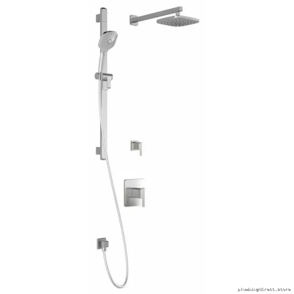 Grafik TD2 Thermostatic Shower System with Wall-Mounted Arm | Chrome Finish Model BF... Kalia