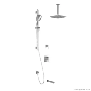 Thermostatic Shower System - Grafik TD3 Plus Vertical Ceiling Arm in Sleek Chrome Finish