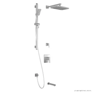 Thermostatic Chrome Shower System with Wall Arm - Grafik TD3 Premia