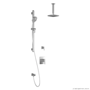 Grafik Vertical Ceiling Arm with Thermostat for Shower Systems - Chrome BF…Kalia