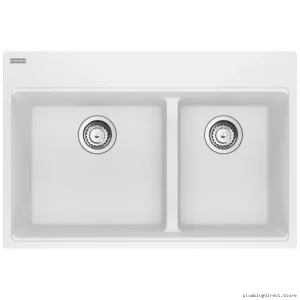 Franke Polar White 1.5 Bowl Drop-In Granite Kitchen Sink