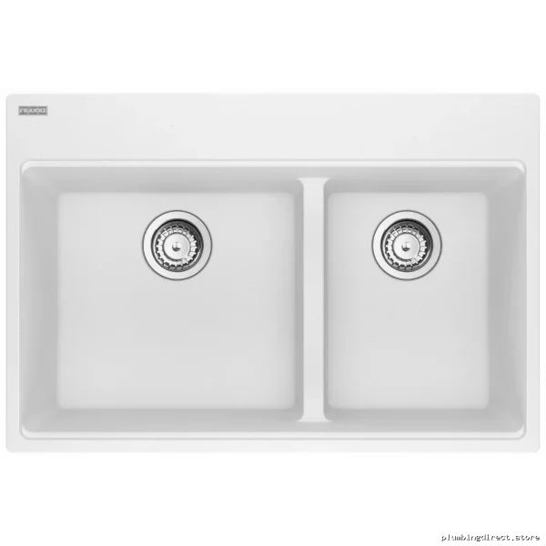Franke Polar White 1.5 Bowl Drop-In Granite Kitchen Sink