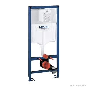 Chromed Grohé Wall Bracket System for Hanging Toilets