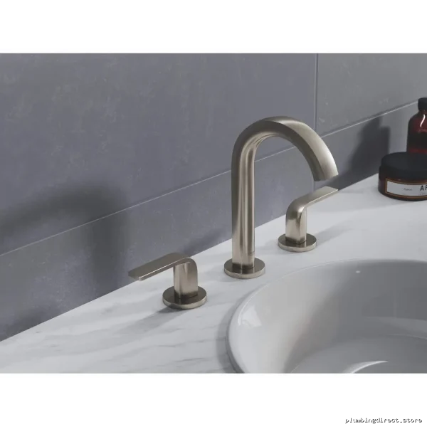 Modern Widespread Bathroom Faucet in Brushed Nickel Finish - Grohe 20597EN0