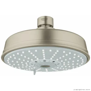 Grohe 4-Function Versatile Shower Head with Brushed Nickel Finish - Model 27130EN0