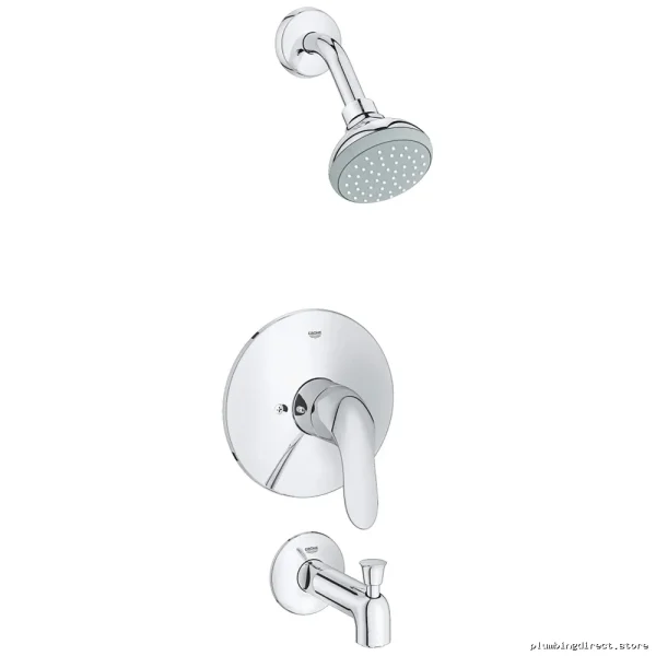 Grohe Agira 35049000 Pressure-Balanced Tub & Shower Trim Kit - Modern Chrome