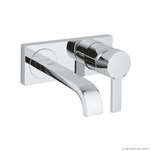 Grohe Allure 2-Hole Wall Mount Bathroom Faucet Trim - Chrome Sleek Design