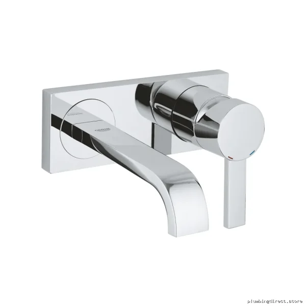 Grohe Allure 2-Hole Wall Mount Bathroom Faucet Trim - Chrome Sleek Design