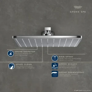 Grohe Allure 230 Rainshower Chrome Luxury Single-Function Shower Head