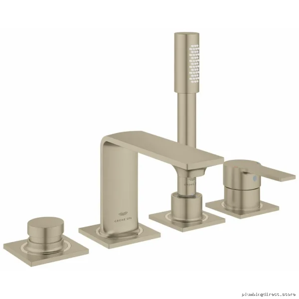 Grohe Allure 4 Hole Roman Tub Filler & Handheld Shower - Brushed Nickel Model #19316EN