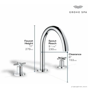 Grohe Atrio 3-Hole Roman Tub Filler Trim Brushed Nickel 25273EN0