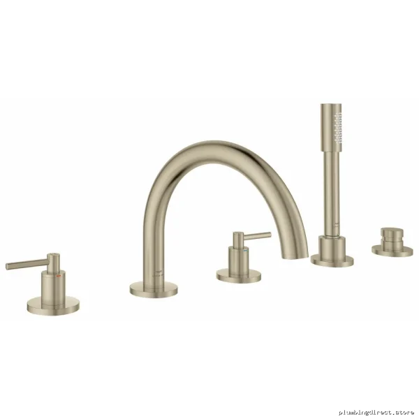 Grohe Atrio 5-Hole Tub Filler Trim & Handheld Shower in Brushed Nickel - Image 3