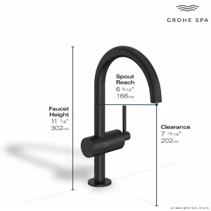Grohe Atrio High-Quality Brushed Nickel Single-Hole Bathroom Faucet