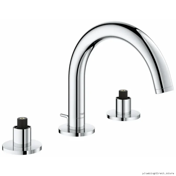Modern Single Handle Widespread Bathroom Faucet Chrome Grohe Atrio Faucet - Image 3