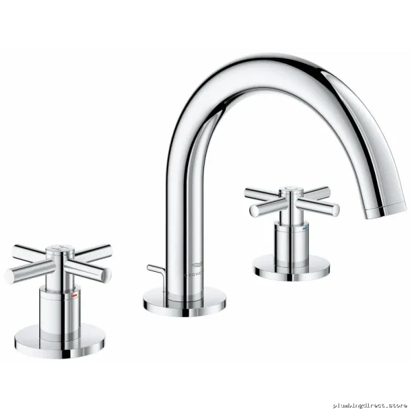 Modern Single Handle Widespread Bathroom Faucet Chrome Grohe Atrio Faucet - Image 4