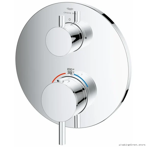 Grohe Atrio Thermostatic Valve Trim with Integrated Diverter - Chrome 24361000 - Image 2