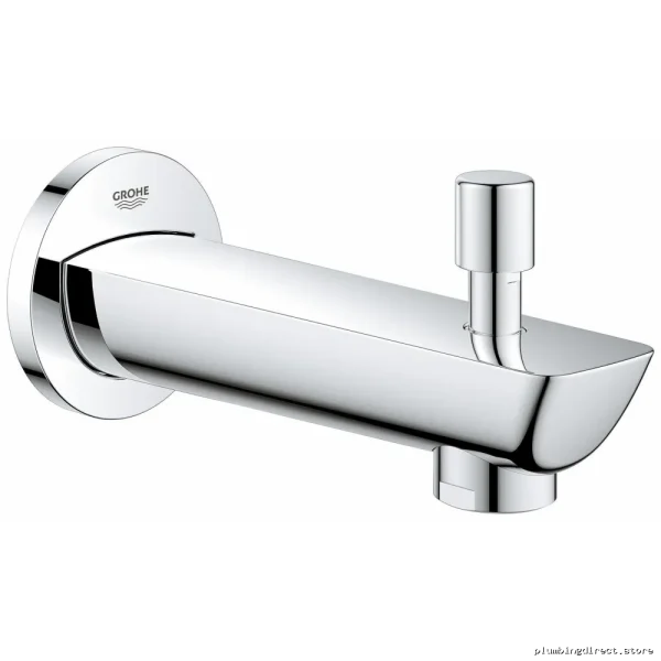 Grohe BauLoop 13287001 Modern Chrome Tub Spout with Pressure Diverter - Image 3