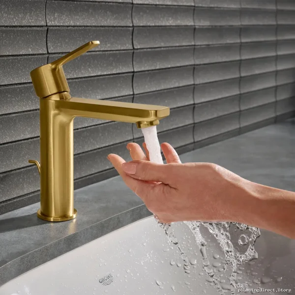 Grohe Brushed Cool Sunrise Single Handle Bathroom Sink Faucet 23794GNA - Image 3