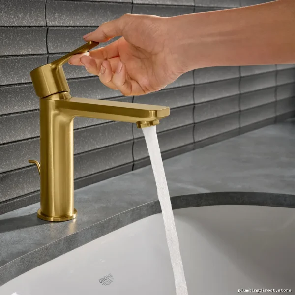 Grohe Brushed Cool Sunrise Single Handle Bathroom Sink Faucet 23794GNA - Image 4