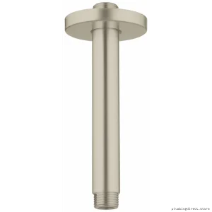 Grohe Brushed Nickel Ceiling Shower Arm with Rainshower Spray Head
