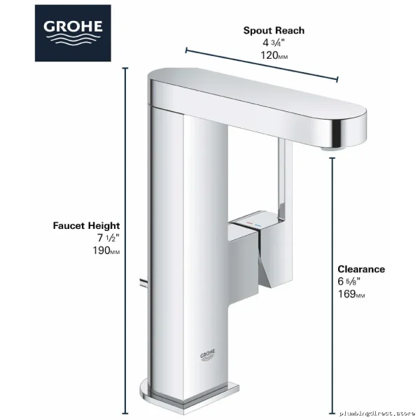 Grohe Brushed Nickel Single Handle Bathroom Sink Faucet 23956EN3 - Image 2