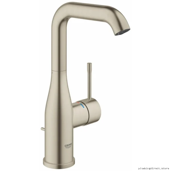 Grohe Brushed Nickel Single Hole Bathroom Faucet - Modern Kitchen Sink Design