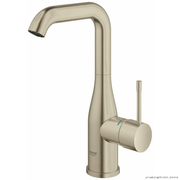 Grohe Brushed Nickel Single Hole Bathroom Faucet - Modern Kitchen Sink Design - Image 3