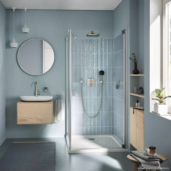 Grohe Brushed Nickel Square Shower Arm 15 Inch Rainshower Extension - Image 2