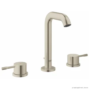Grohe 20297ENA Essence Widespread Bathroom Sink Faucet in Brushed Nickel - Durable & Stylish Design