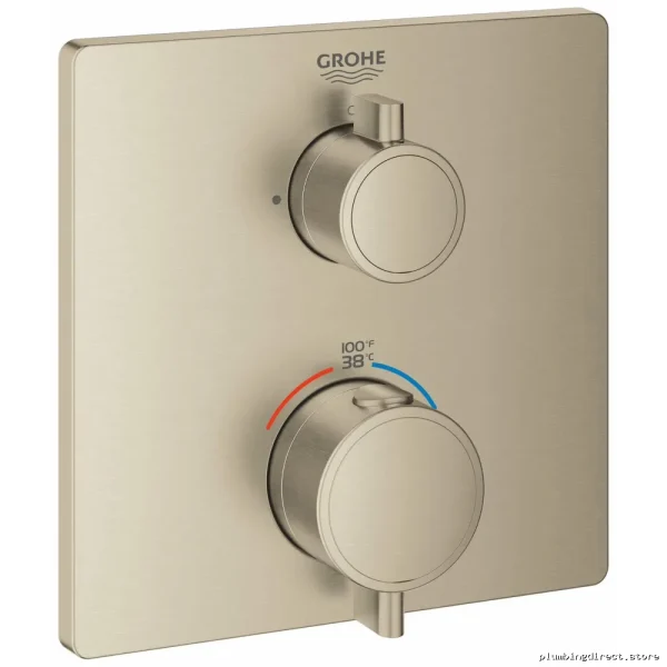 Grohe Brushed Sunrise Thermostatic Shower Valve with Diverter