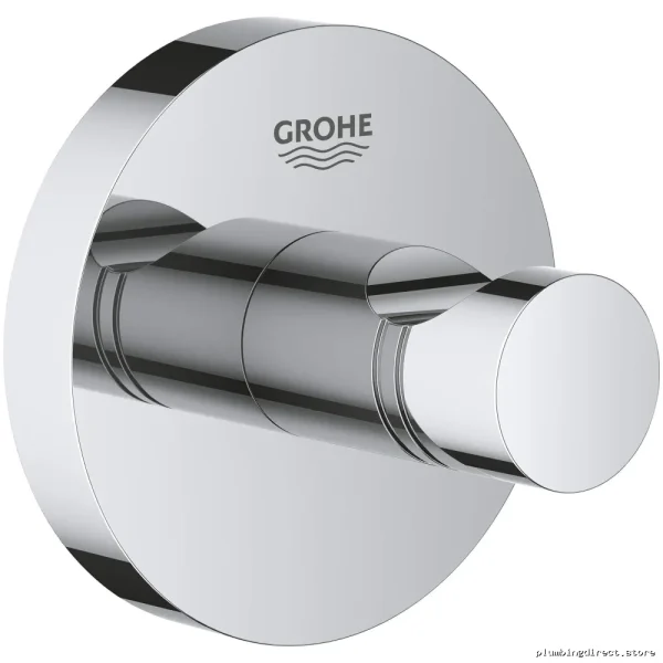 Grohe Chrome Bathrobe Hook - Essential Wall-Mounted Towel Holder - Image 2