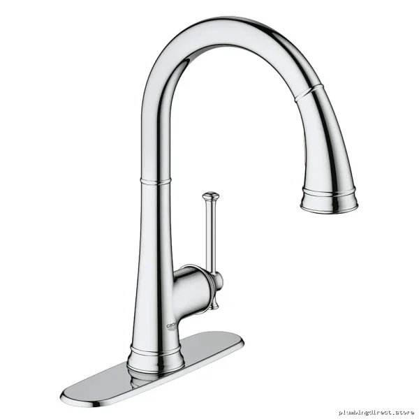Grohe Chrome Pull-Down Kitchen Faucet with Spray - Model 30210000