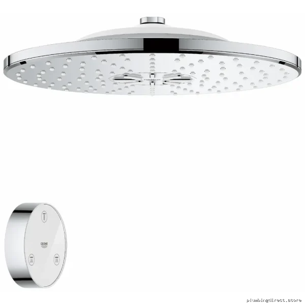 Chrome Rain & Massage Shower Head with Remote Control - Grohe