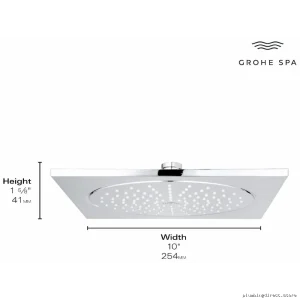 Grohe Chrome Full-Coverage Rain Shower Head